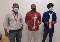 Luís Fernandes, Diogo Neves e Winaldo Fonseca, o pódio em S. Vicente